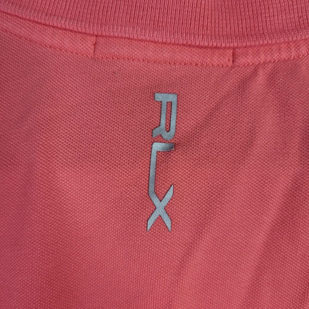 Ralph Lauren RLX Polo‎ Shirt Mens Medium Pink Pro Fit Golf Athletic Performance
